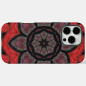 大胆な赤と黒の万華鏡フラワーマンダラ Case-Mate iPhoneケース (裏面 (横))