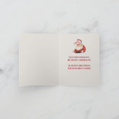 大胆な赤のタイポグラフィーサンタ写真ホリデーカード シーズンカード (内部)