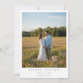 大胆な野生の花の写真の結婚式 招待状 (裏面)