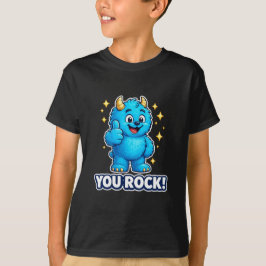 大胆な青いモンスターがロックオン!親指立ててスーパースター Tシャツ
