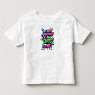 大胆な面白い引用ネオン落書きデザイン トドラーTシャツ
