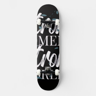 大胆な黒と白の抽象的なタイポグラフィカスタムSk スケートボード
