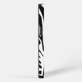 大胆な黒白のゼブラプリント模様 iPhoneケース (右側面)