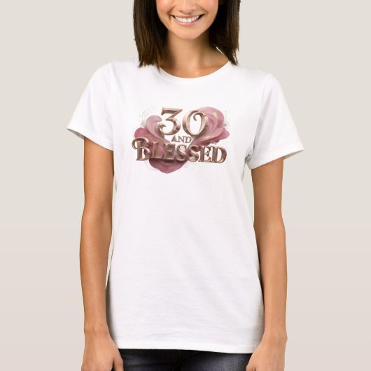 大胆な30歳にして祝福されたデザイナーグラフィック Tシャツ (正面)