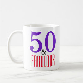 大胆な50歳のお誕生日おめでとうデザイン コーヒーマグカップ