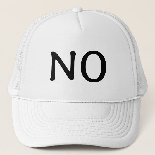 大胆な「ノー」ミニマリスト キャップ (正面)