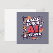 大胆な「Human Error, AI Approved」デジタルアート シーズンカード (正面/裏面)