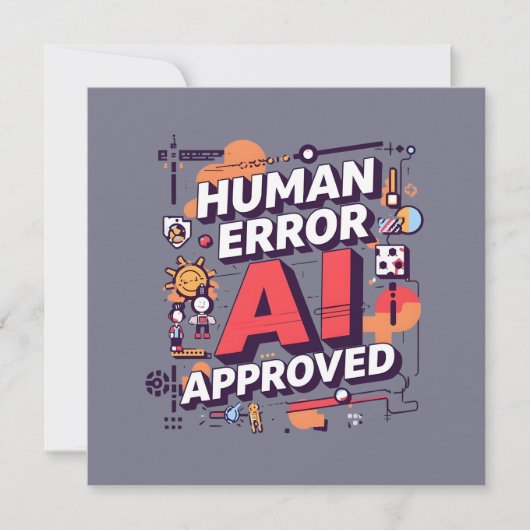 大胆な「Human Error, AI Approved」デジタルアート シーズンカード (正面)