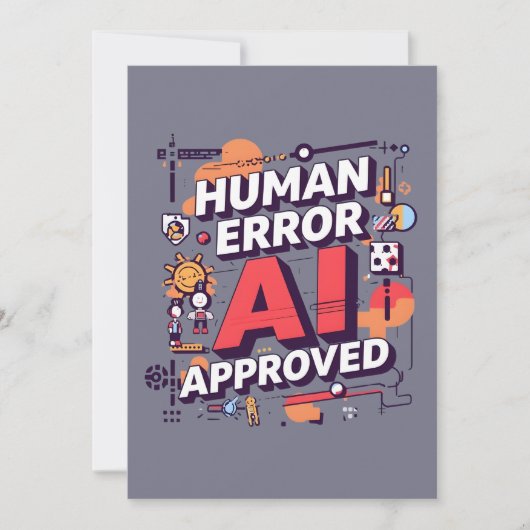 大胆な「Human Error, AI Approved」デジタルアート シーズンカード (正面)