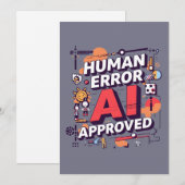 大胆な「Human Error, AI Approved」デジタルアート シーズンカード (正面/裏面)