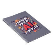 大胆な「Human Error, AI Approved」デジタルアート ノートブック (右側)