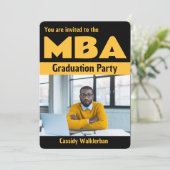 大胆なMBA写真卒業招待状 招待状 (スタンド正面)