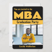 大胆なMBA写真卒業招待状 招待状 (正面)