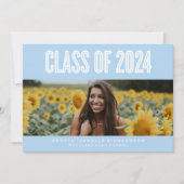 大胆にシックな2024年卒業式招待状 招待状 (正面)