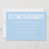 大胆にシックな2024年卒業式招待状 招待状 (裏面)