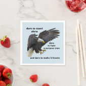 大胆に一人で立ち上がるアメリカのBald Eagle版 スタンダードカクテルナプキン (インサイチュ)