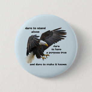 大胆に一人で立ち上がるアメリカのBald Eagle版 缶バッジ