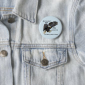 大胆に一人で立ち上がるアメリカのBald Eagle版 缶バッジ (インサイチュ)