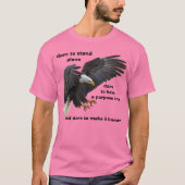 大胆に一人で立ち上がるアメリカのBald Eagle版 Tシャツ (正面)