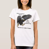 大胆に一人で立ち上がるアメリカのBald Eagle版 Tシャツ (正面)