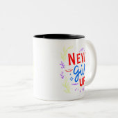 大胆に止められない：モチベーションの爆発 ツートーンマグカップ (正面右)