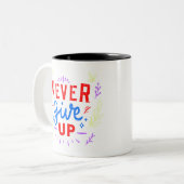 大胆に止められない：モチベーションの爆発 ツートーンマグカップ (正面左)