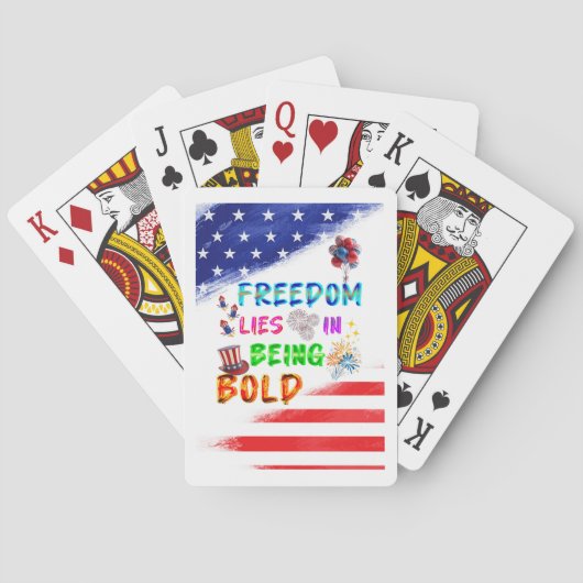 大胆に生きることが自由なゲームの醍醐味 トランプ (裏面)