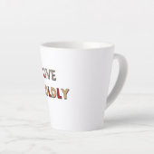 大胆に生きる カフェラテマグ (右アングル)