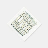 大胆に生きる。自由に生きる スタンダードカクテルナプキン (角)