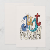 大胆に、自分らしく：ただ自分であること - 自愛 招待状 (正面/裏面)