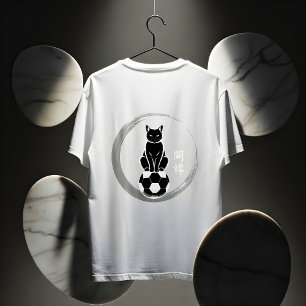 大胆サッカー猫Tシャツ - 男子スポーツウェア トライブレンドTシャツ