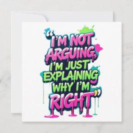 大胆ユーモア名言 ネオン グラフィティ デザイン 招待状