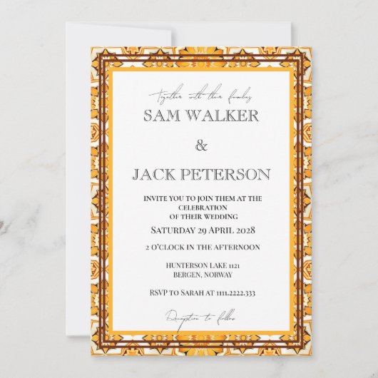 大胆レトロタイル 招待状 (正面)