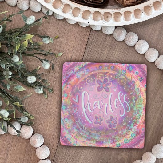 大胆不敵かわいらしな紫のフローラ感動的飲料 ストーンコースター