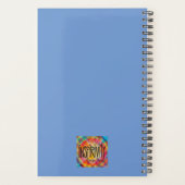 大胆不敵かわいらしパープルフローラ感動的トレンディー プランナー手帳 (裏面)