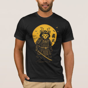 大胆不敵なサムライ猫ニャー・ウォリアー Tシャツ