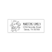 大胆不敵なタコが宝庫を守る住所 セルフインキングスタンプ (デザイン)