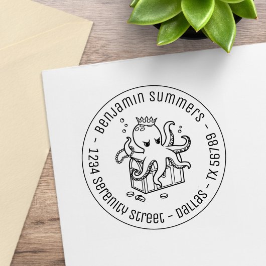 大胆不敵なタコの宝庫の住所 ラバースタンプ