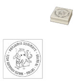 大胆不敵なタコの宝庫の住所 ラバースタンプ (押印)