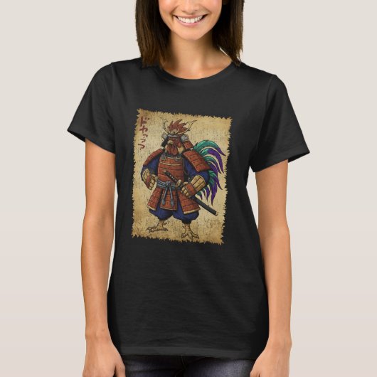 大胆不敵な侍の悪党の武士道戦士ヴィント Tシャツ (正面)