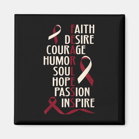 大胆不敵な口腔がん認識度 マグネット (正面)