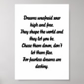 大胆不敵な夢感動的のミニ詩 ポスター (正面)