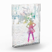 大胆不敵な少女（水彩画） フォトブロック (左)