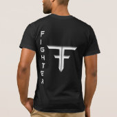 大胆不敵な戦闘機MMAのティーB&W Tシャツ (裏面)