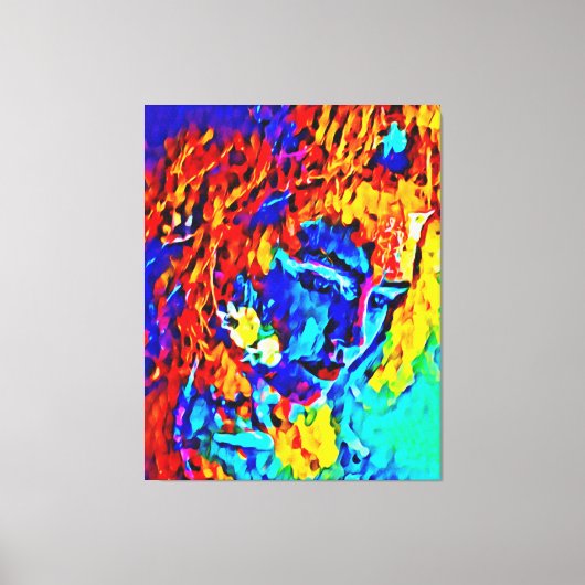 大胆不敵な母親自然 キャンバスプリント (正面)