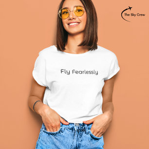 大胆不敵な航空感動的引用文 Tシャツ