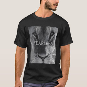 大胆不敵な雌ライオンTシャツレメン男性へズ Tシャツ
