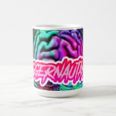 大胆不敵な頭脳の鼓動がマグカップ コーヒーマグカップ (中央)