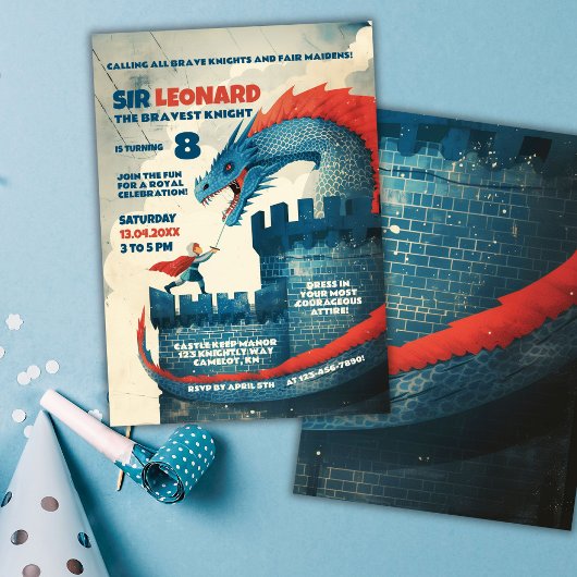 大胆不敵な騎士とドラゴンバースデーパーティー 招待状
