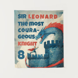 大胆不敵な騎士とドラゴン タペストリー